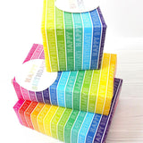 Abacus rainbow stripe gift wrap 50x70cm, imported from the UK