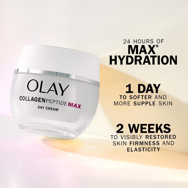 Olay Collagen Max Peptide day cream 50ml, imported from the UK