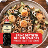 Kikkoman naturally brewed soy sauce bottle, imported from the UK