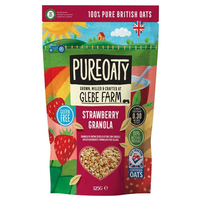 M&S Glebe Farm Gluten Free Strawberry Oat Granola Crisp Breakfast Cereal 325g- Buy online at McGrocer