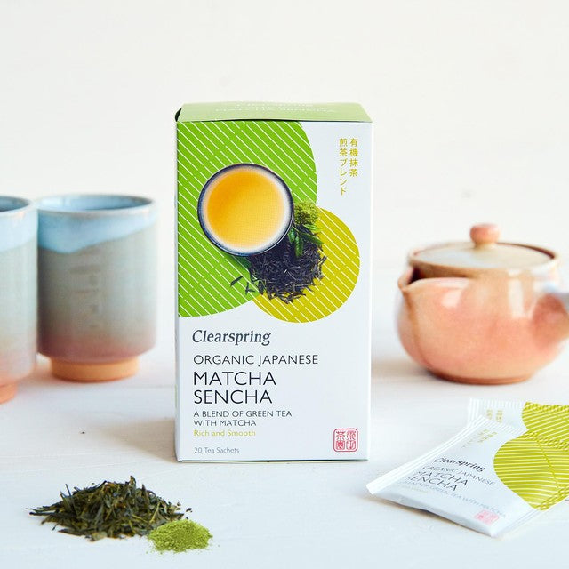 Clearspring matcha sencha green tea bags 20 pack - British product