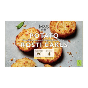 M&S 4 Potato Rosti Cakes Ready-to-Cook Potato Cakes 300g