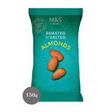M&S roasted and salted almonds 150g, imported from the UK