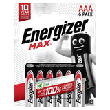 M&S Energizer Max AAA Alkaline Batteries 6-Pack- Buy online at McGrocer