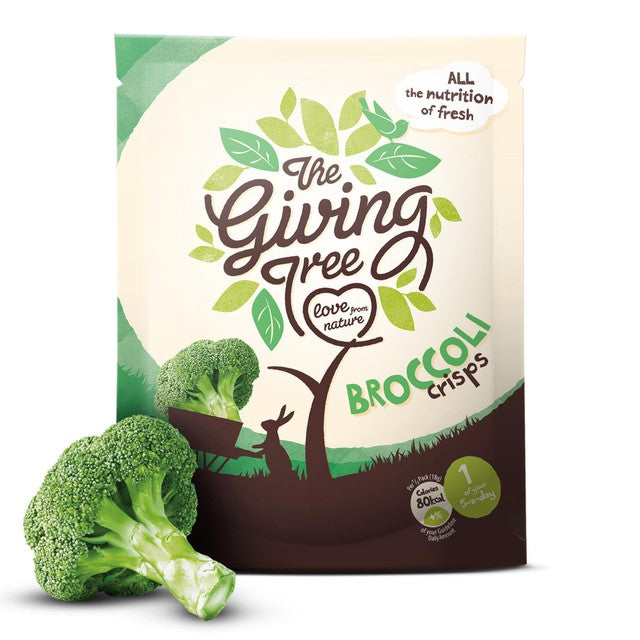 Giving Tree vacuum fried broccoli crisps 18g - British product
