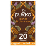 M&S Pukka Herbs Organic Licorice & Cinnamon Tea 20 Home Compostable Herbal Tea Bags- Buy online at McGrocer