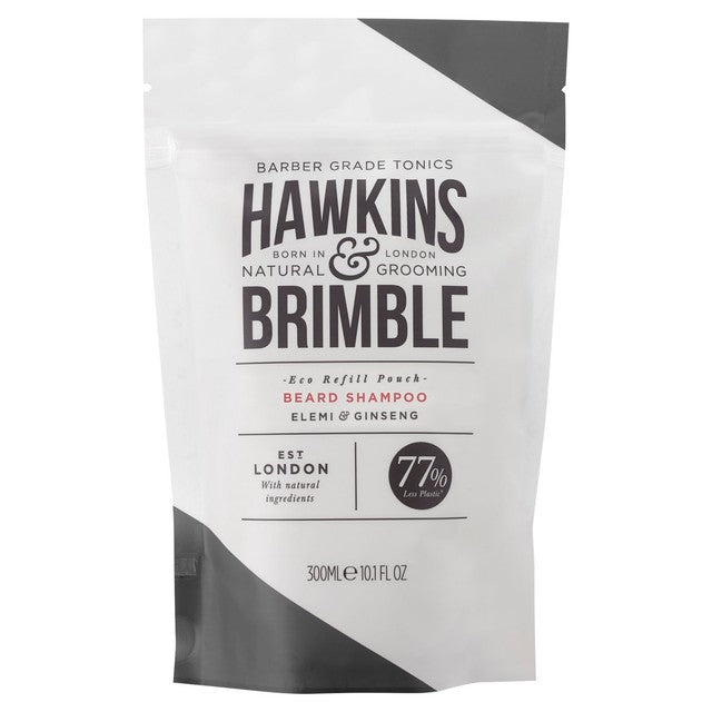 Hawkins & Brimble beard shampoo refill pouch 300ml, UK version
