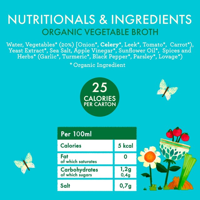 Kallo Organic Vegetable Broth carton, imported from the UK