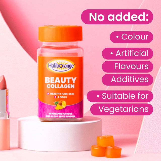 Haliborange beauty collagen pineapple gummies 30 gummies, UK version