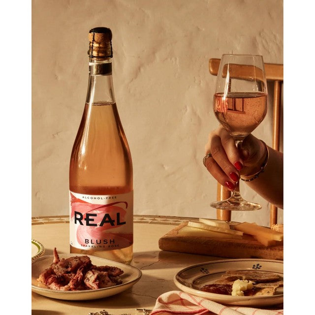 Real Blush sparkling tea 75cl, imported from the UK