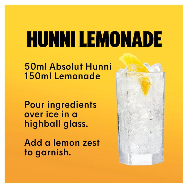 Absolut Hunni honey flavoured vodka 70cl - British product