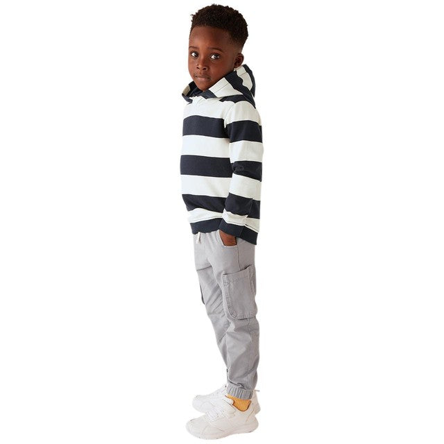 M&S boys pure cotton striped hoodie 4-5 years, imported from the UK