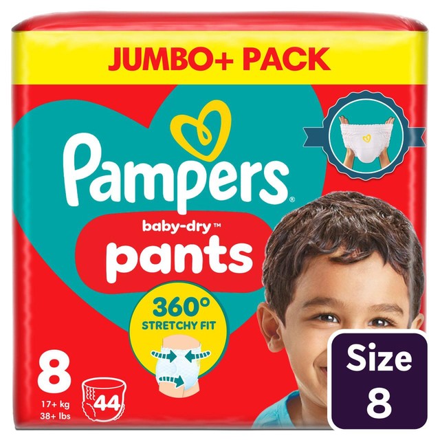 Pampers nappy pants size 8 jumbo pack, imported from the UK