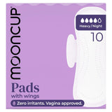 Mooncup Heavy Night period pads 10 pack, imported from the UK