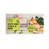 M&S M&S 4 White Wine Garlic & Herb Flavour Pots Stock Pots 96g- Buy online at McGrocer