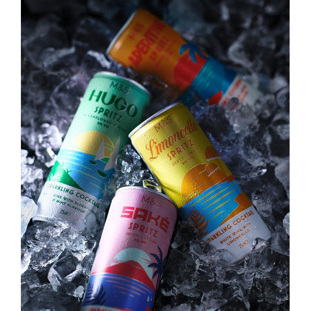 M&S Aperitivo Spritz bitter orange flavour 250ml, imported from the UK