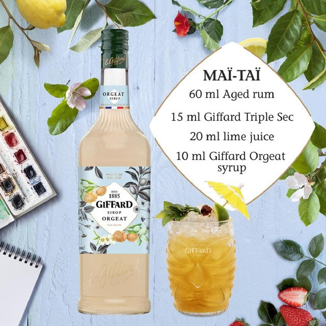 Giffard Orgeat Almond Syrup 1L, UK version