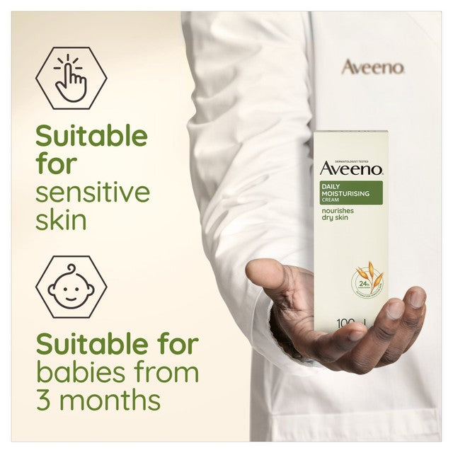 Aveeno moisturising body cream for dry sensitive skin, imported from the UK