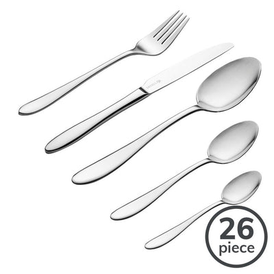 M&S Viners Tabac 18/0 26-Piece Stainless Steel Cutlery Set- Buy online at McGrocer