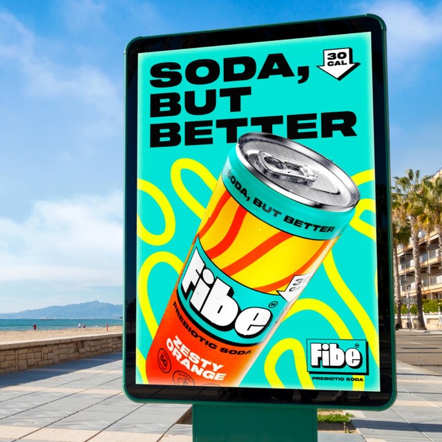 Fibe Zesty Orange canned fibre drink 4 x 250ml - British product