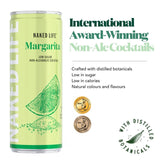 Naked Life Margarita alcohol-free cocktail 4 x 250ml, imported from the UK