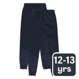 M&S Kids Cotton-Rich Joggers Navy Children's Trousers 12-13 Years