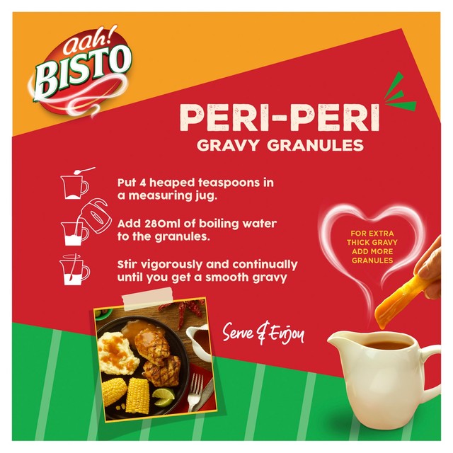 Bisto Peri-Peri Gravy Granules jar, imported from the UK