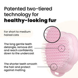 Tangle Teezer cat brush pink for short to medium fur, UK version