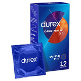 Durex XL condoms with extra silicone lube wide fit 12 pack - British product