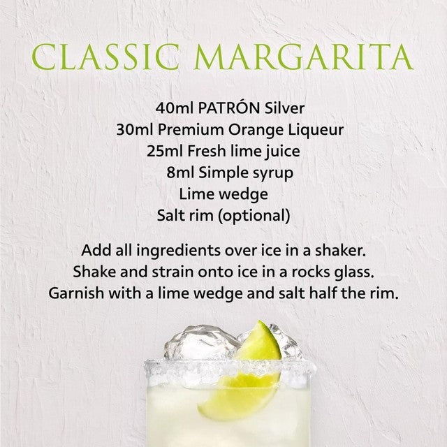 Patron Silver Tequila 70cl, imported from the UK