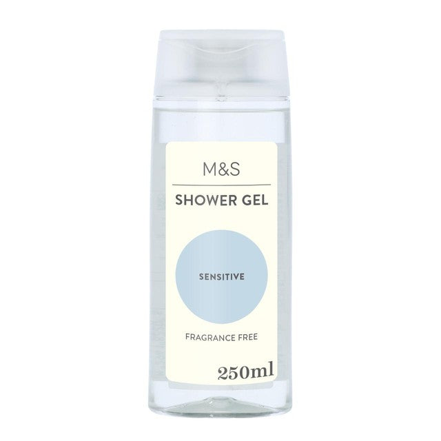 M&S sensitive fragrance-free shower gel 250ml, imported from the UK