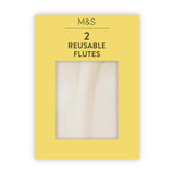 M&S reusable champagne flutes set of 2, imported from the UK