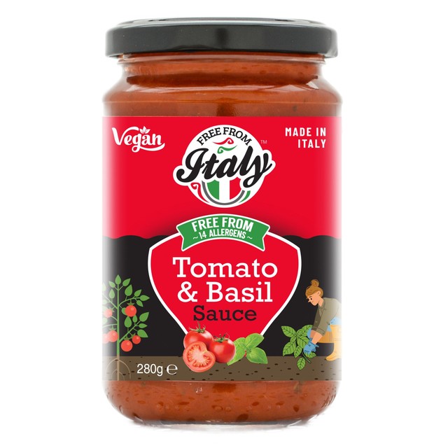 Free From Italy tomato & basil pasta sauce 280g - British product