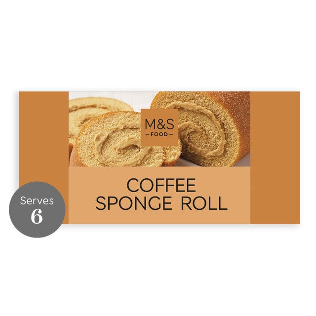 M&S coffee sponge roll 220g, imported from the UK