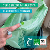 Eco Green Living drawstring compostable bin bags 40L - British product