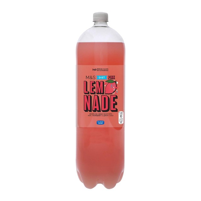 M&S Diet Pink Lemonade carbonated soft drink, imported from the UK