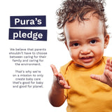 Pura Plastic Free Baby Wipes 3 x60pk, imported from the UK