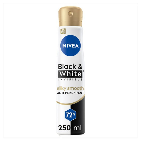 Nivea Black and White Silky Smooth Anti-Perspirant Deodorant Spray 250ml