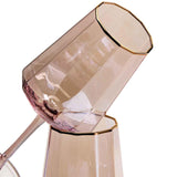 M&S pearlescent pink wine glasses (British brand)