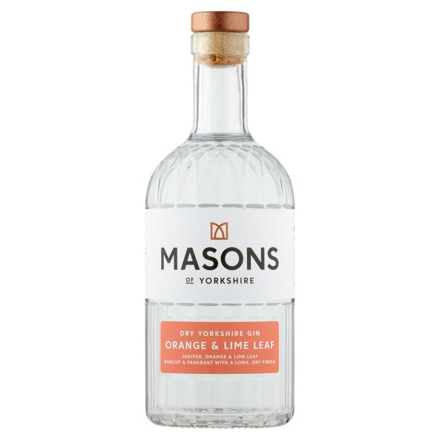 Masons Orange Lime Leaf Gin 70cl, imported from the UK