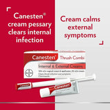 Canesten thrush internal and external cream combi 5g and 10g - British product