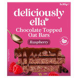 M&S Deliciously Ella Raspberry Chocolate Topped Flapjack Oat Bar Multipack 3x50g- Buy online at McGrocer