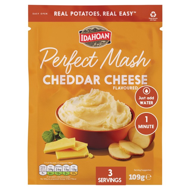 Idahoan Cheese Mash 109g pouch, UK version
