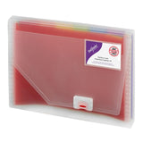 M&S Snopake Rainbow Portable Organiser 6 Part with Dividers and Tabs A4 Box File- Buy online at McGrocer