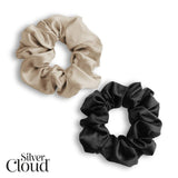 VH2 Silver Cloud Mixed Large Satin Scrunchies (British brand)