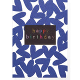Caroline Gardner Blue Hearts birthday greeting card - British product