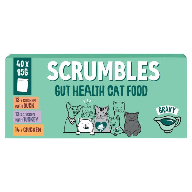 Scrumbles grain free wet cat food selection pouch box, UK version