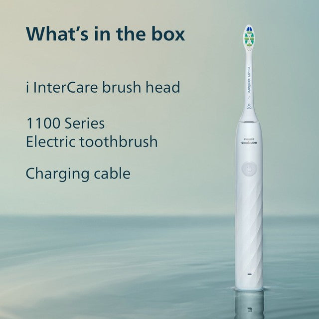 Philips Sonicare 1100 white electric toothbrush, UK version