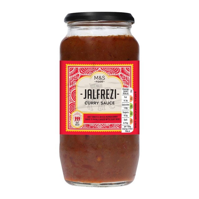 M&S Jalfrezi curry sauce 500g, imported from the UK
