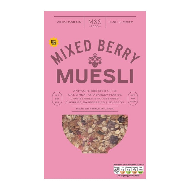 M&S Mixed Berry Muesli cereal - British product